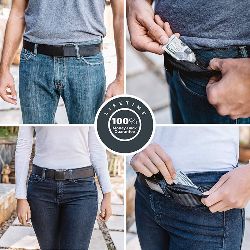 Money Belt Hidden - Bolsa de cintura antifurto para viagem,