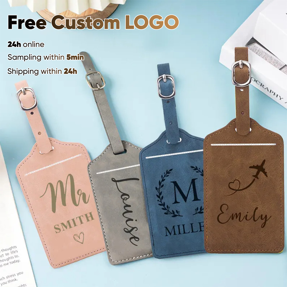 Luggage Tag Leather - Etiqueta de Bagagem de Couro Personalizada