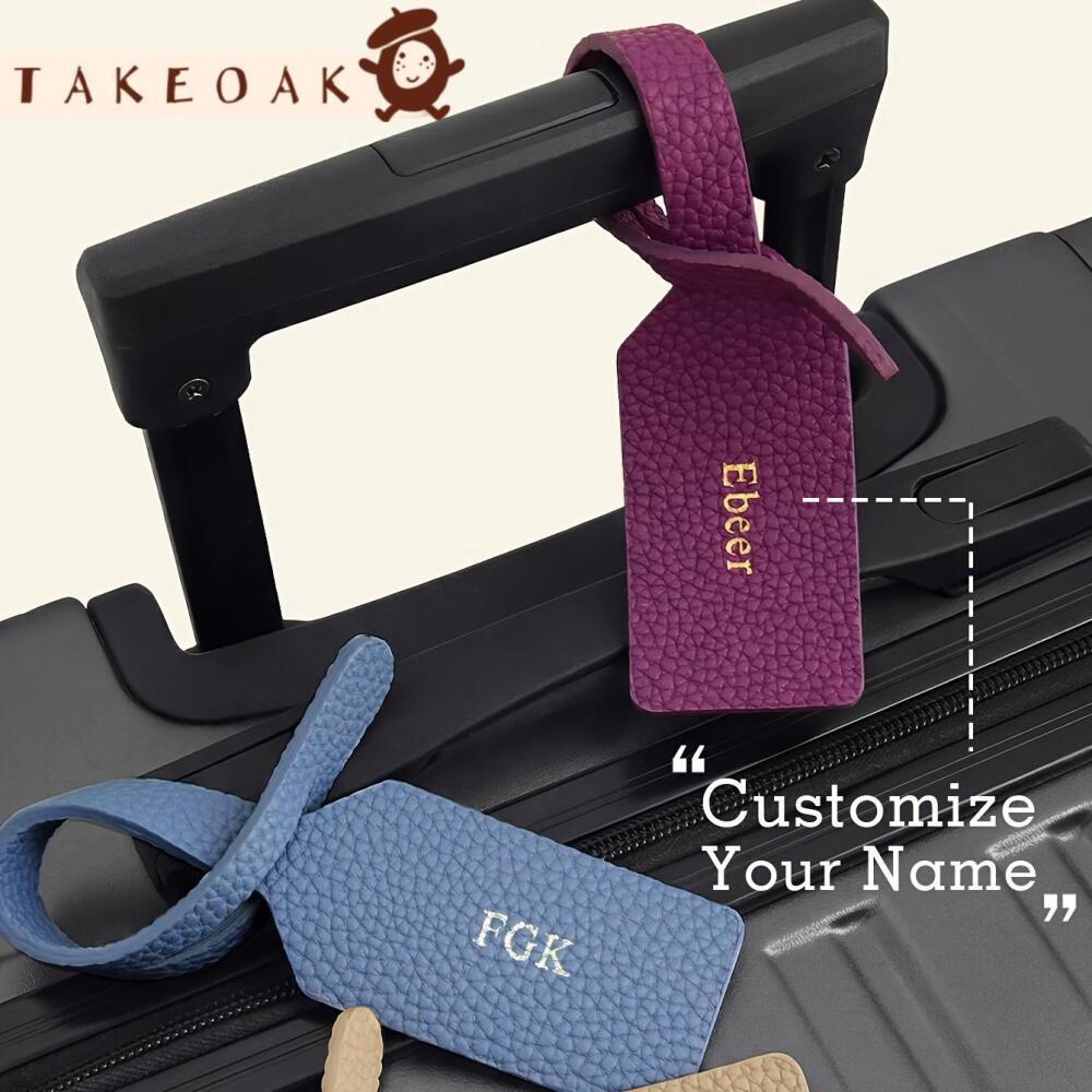 Luggage Tag Leather - Etiqueta de Bagagem Personalizada com Nome