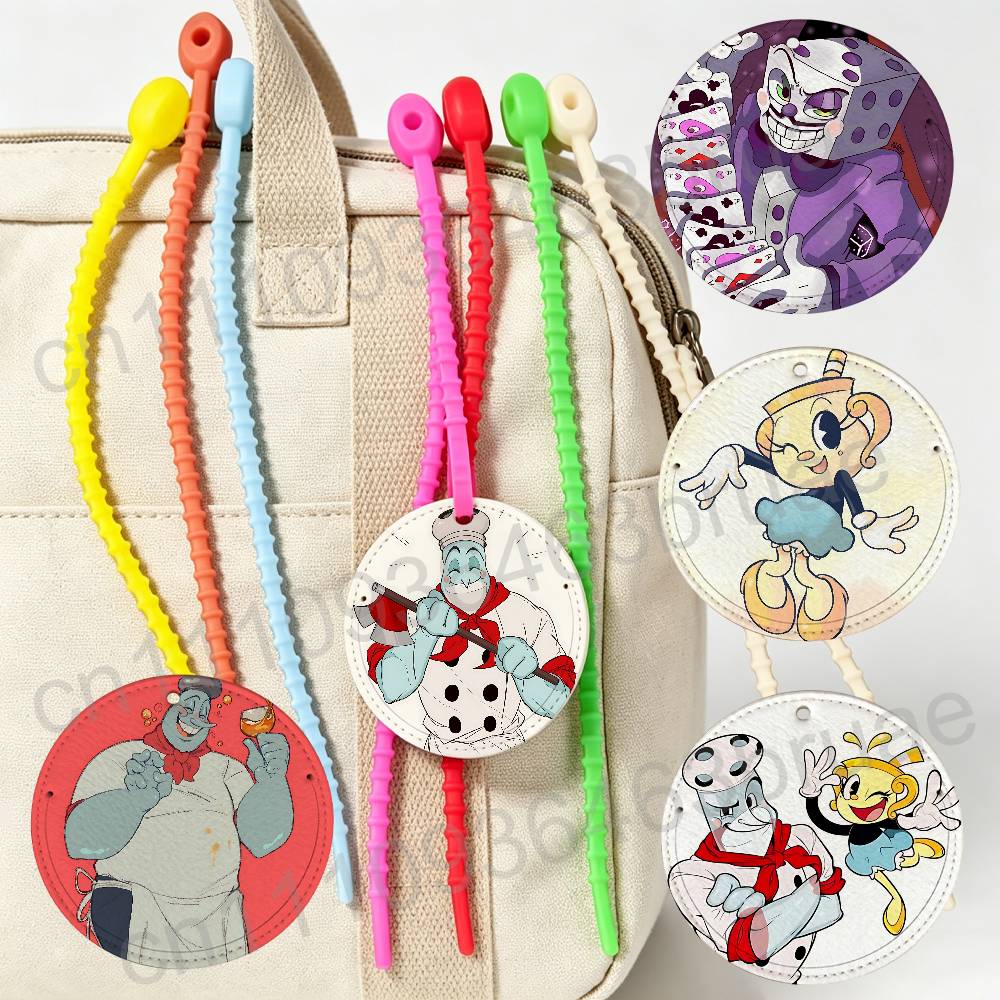Luggage Tag Leather - Etiqueta de Bagagem Antiperda Cuphead Chef
