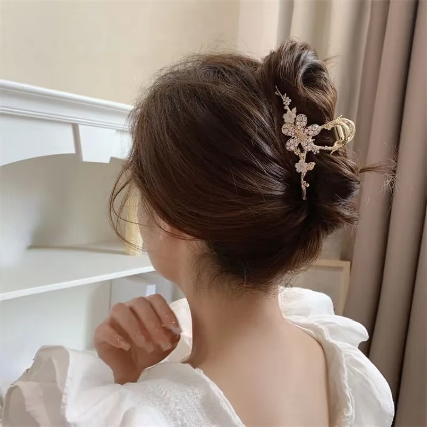 1 pçs metal garra de cabelo pé - Travel Accessories For Girls avaliação e preço