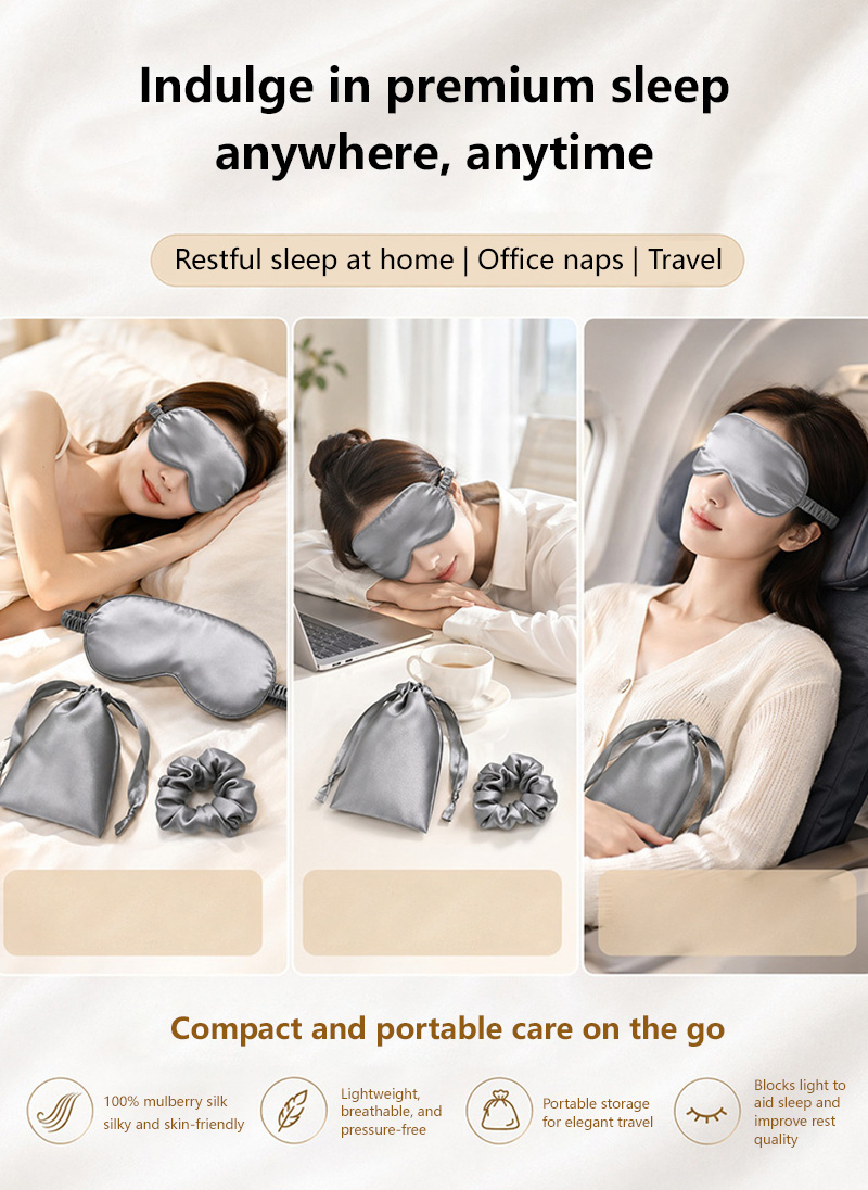 Máscara de Olhos de Seda Dupla - Travel Accessories Eye Mask avaliação e preço